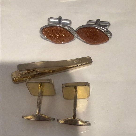 Celine Gold and Silver Cufflinks set with free Cufflinks with hard case - Picture 10 of 10